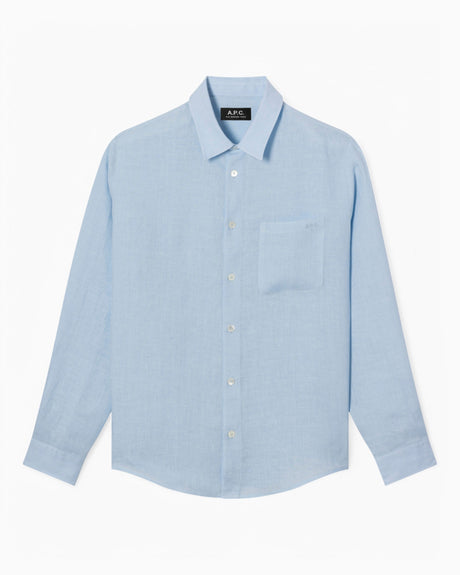 A.P.C. Cassel Logo Gömlek Light Blue