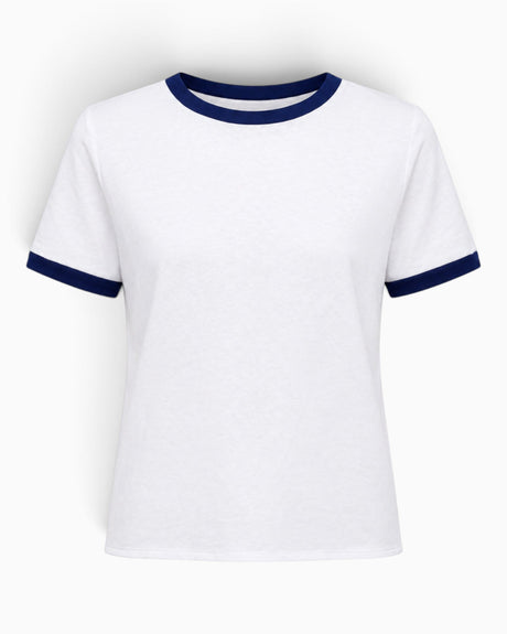 A.P.C. Contrast Trim Erkek T-Shirt Chalk