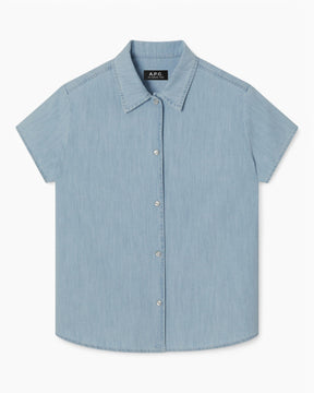 A.P.C. Marina Kısa Kollu Kadın Gömlek Pale Blue