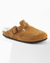 Birkenstock Boston Suede Shearling Terlik Mink