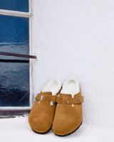 Birkenstock Boston Suede Shearling Terlik