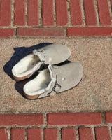 Birkenstock Boston Suede Shearling Terlik