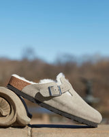 Birkenstock Boston Suede Shearling Terlik