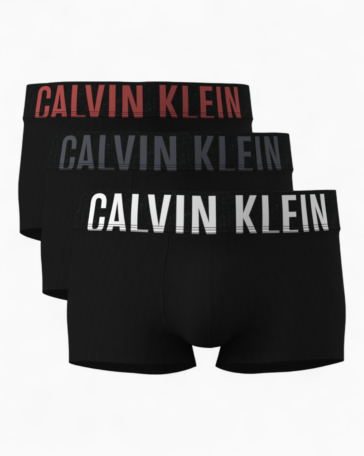 Calvin Klein Low Rise Trunk 3PK Intense Power Micro - Erkek Black Bodies W/ White/Turbulence/Ve
