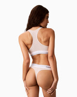Calvin Klein 2PK Bralette Cotton Modal - Kadın Black/Oatmeal Heather