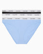 Calvin Klein Bikini 3PK Icon Logo - Kadın Black/White/Frozen Fjiord