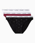 Calvin Klein Bikini 3PK Icon Logo - Kadın Established Red/Classic White/Seein