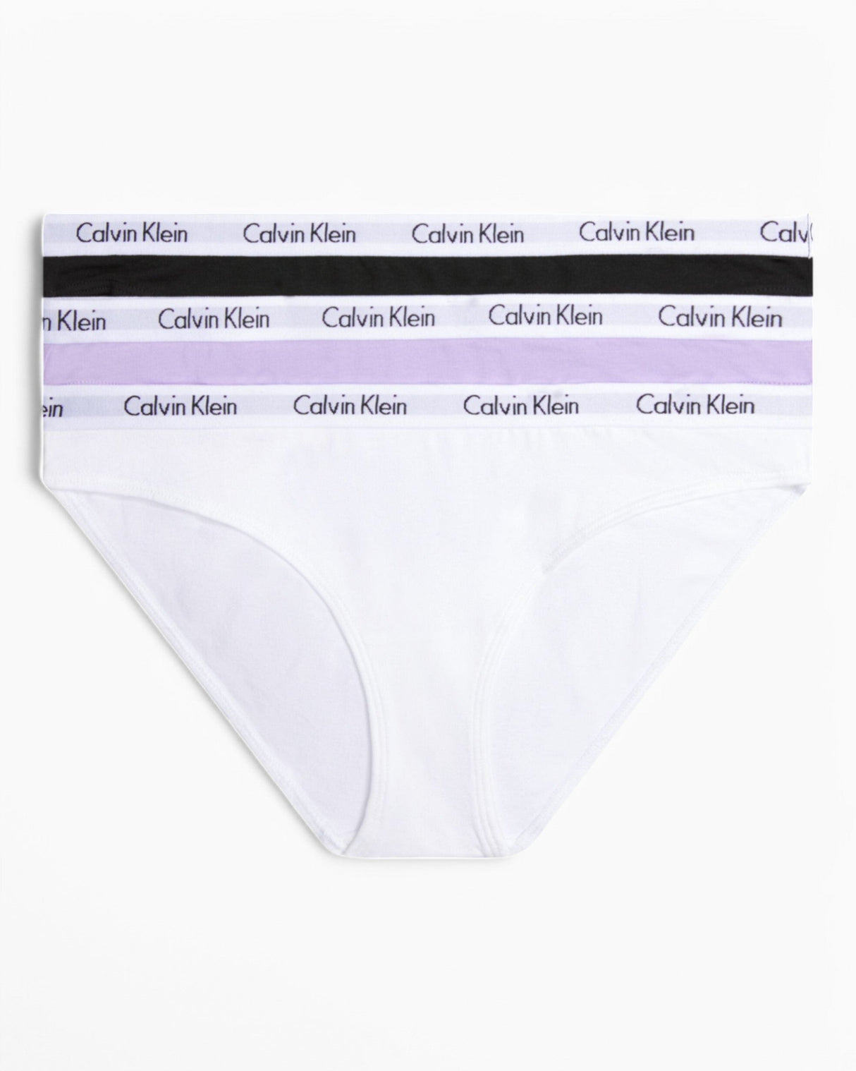 Calvin Klein Bikini Briefs 3PK Carousel - Kadın Black/White/Pastel Lilac