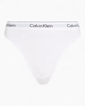 Calvin Klein High Leg Tanga Icon Cotton Modal - Kadın Classic White