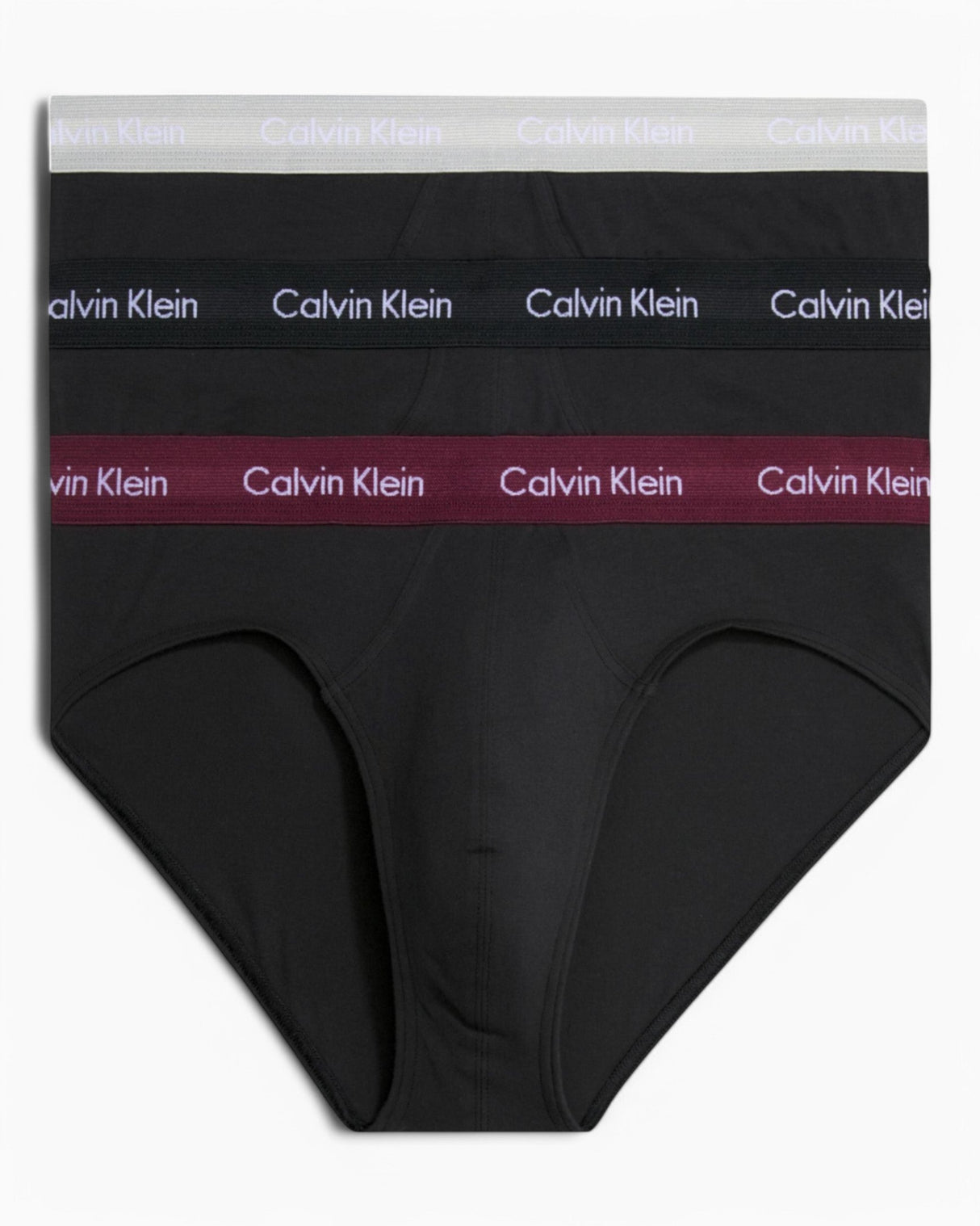 Calvin Klein Hip Brief 3PK Cotton Strech - Erkek B- Black/Tawny Port/Porpoise Wbs