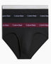 Calvin Klein Hip Brief 3PK Cotton Strech - Erkek B- Black/Tawny Port/Porpoise Wbs