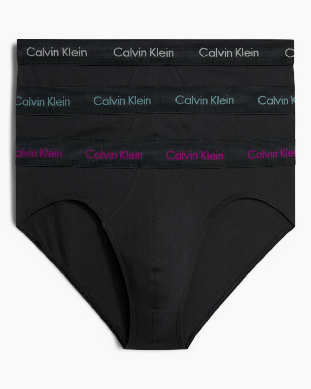 Calvin Klein Hip Brief 3PK Cotton Strech - Erkek B-Wild Aster/ Auth Grey/ Arctic Lg