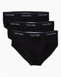 Calvin Klein Hip Brief 3PK Icon Stretch - Erkek Black/W-Dtm/Wb