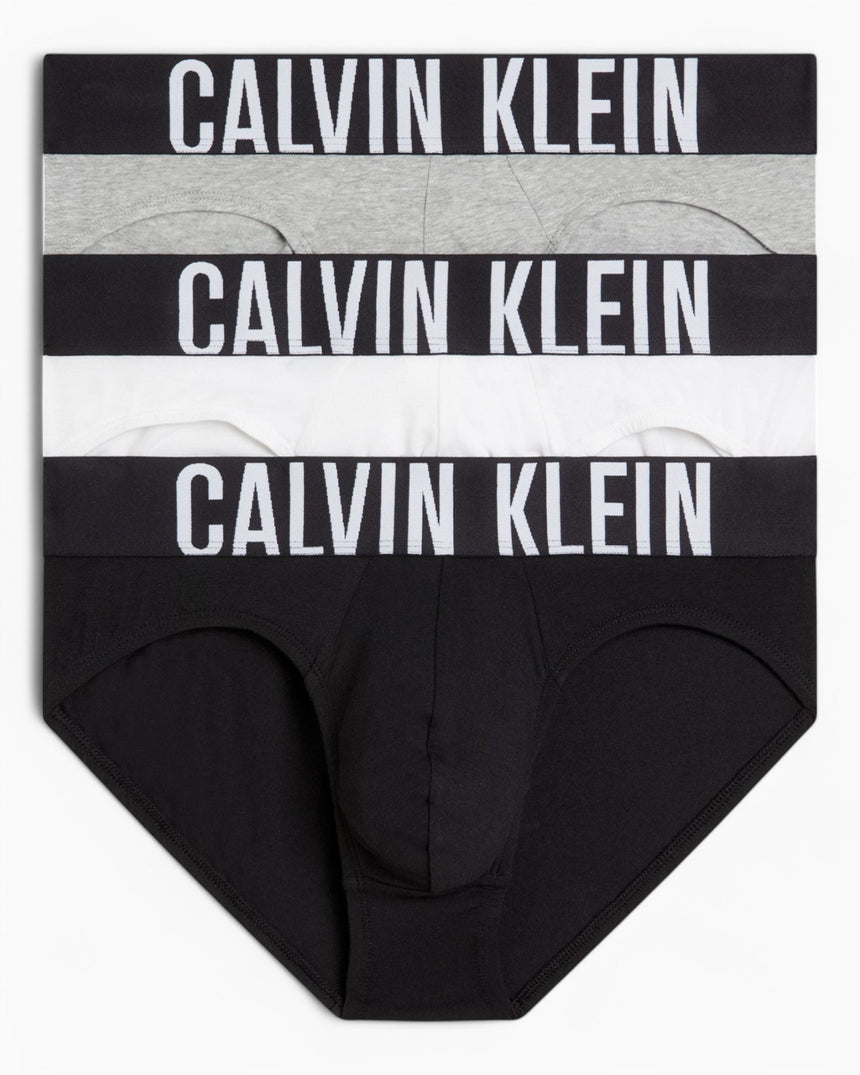 Calvin Klein Hip Brief 3PK Intense Power - Erkek Black/Grey Heather/White