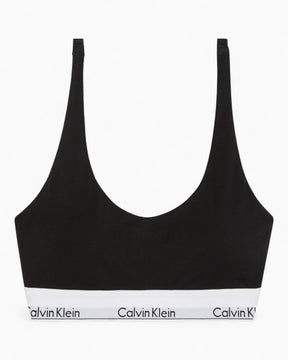 Calvin Klein Lightly Lined Bralette Icon Cotton Modal - Kadın Black