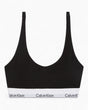 Calvin Klein Lightly Lined Bralette Icon Cotton Modal - Kadın Black