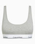 Calvin Klein Lightly Lined Bralette Modern Cotton - Kadın Grey Heather