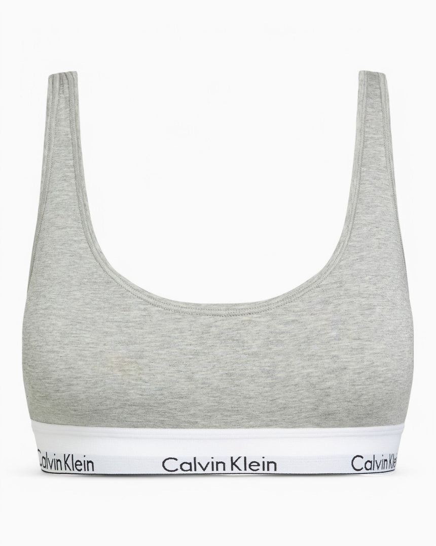 Calvin Klein Lightly Lined Bralette Modern Cotton - Kadın Grey Heather