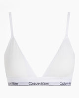 Calvin Klein Lightly Lined Triangle Bra Icon Cotton Modal - Kadın Classic White