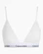Calvin Klein Lightly Lined Triangle Bra Icon Cotton Modal - Kadın Classic White
