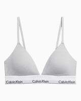 Calvin Klein Lightly Lined Triangle Bralette - Icon Cotton Modal - Kadın Harbor Mist