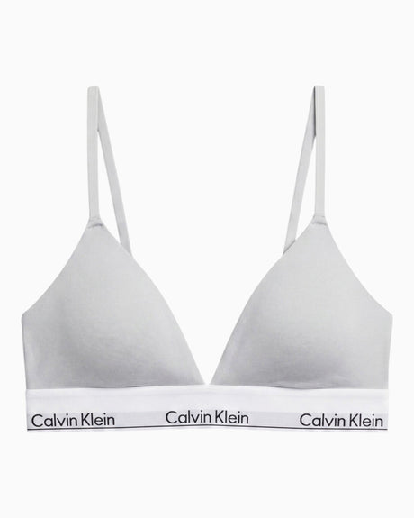 Calvin Klein Lightly Lined Triangle Bralette - Icon Cotton Modal - Kadın Harbor Mist