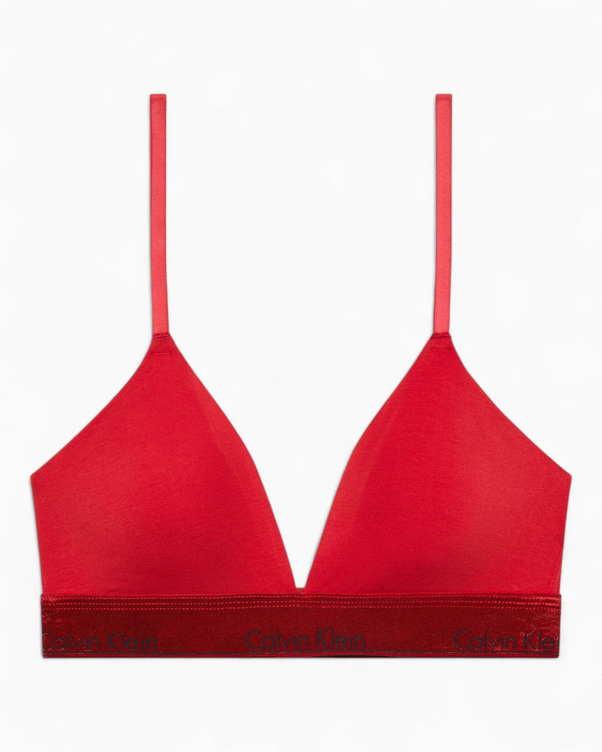 Calvin Klein Lightly Lined Triangle Icon Cotton Modal Li - Kadın Adrenaline Rush