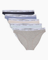 Calvin Klein Low Rise Bikini 5PK - Kadın Grymrn/Gry Htr/Pln Air/Tropsphr/Ink