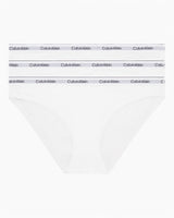 Calvin Klein Low Rise Bikini Briefs 3PK Modern Logo - Kadın White/White/White