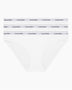 Calvin Klein Low Rise Bikini Briefs 3PK Modern Logo - Kadın White/White/White