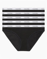 Calvin Klein Low Rise Bikini Briefs 5PK Modern Logo - Kadın Black/Black/Black