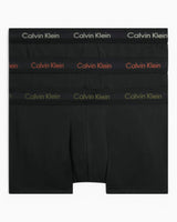 Calvin Klein Low Rise Trunk 3PK Cotton Stretch - Erkek B- Eclyps/Mcca Ornge/Olv Brnch Lg