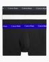 Calvin Klein Low Rise Trunk 3PK Cotton Stretch - Erkek B- Ptm Gry/ Spc Blu/ Vprs Gry Wbs