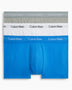 Calvin Klein Low Rise Trunk 3PK Cotton Stretch - Erkek Gry Hthr/Wht/Plc Bl_sbdd Ttl Prt