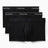 Calvin Klein Low Rise Trunk 3PK Icon Cotton Stretch - Erkek B-White/Heavenly Iris Logo/B-White