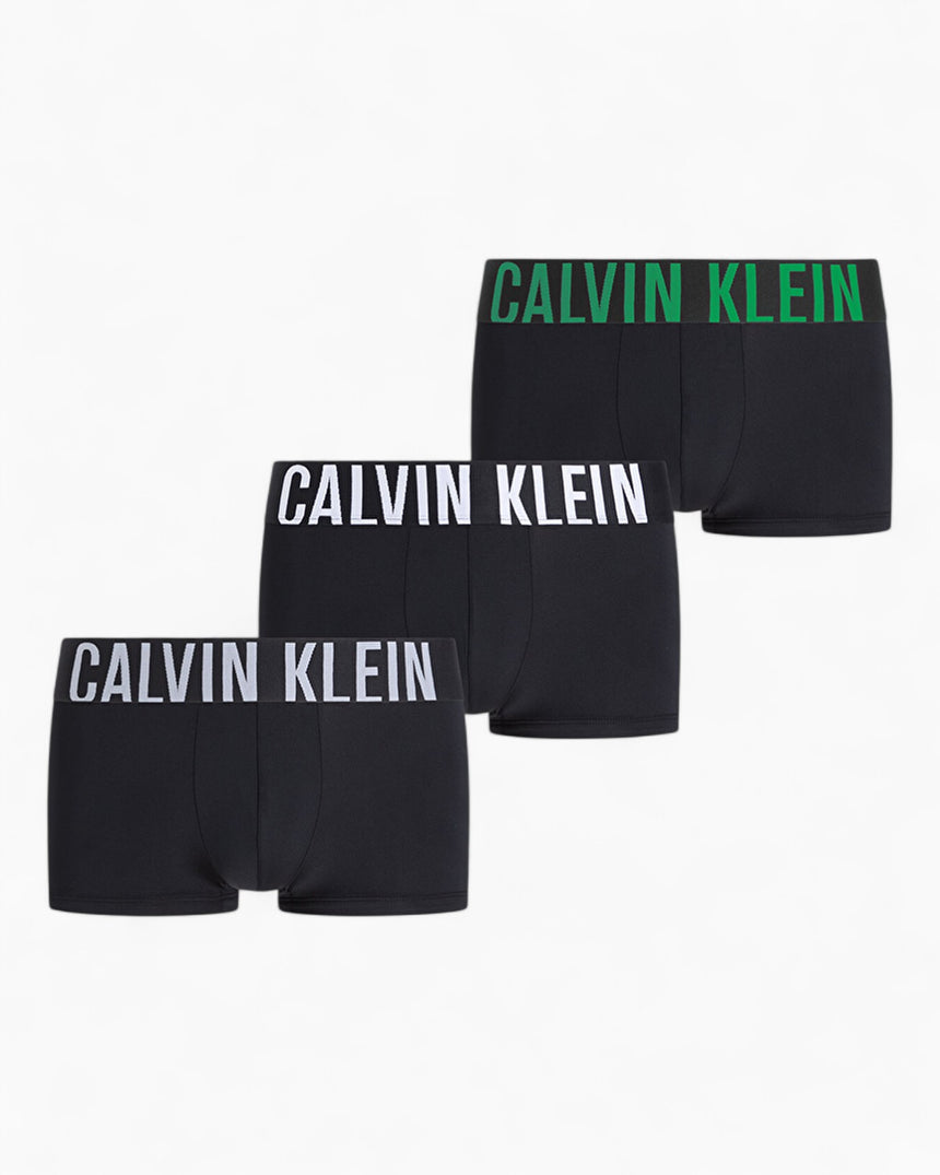 Calvin Klein Low Rise Trunk 3PK Intense Power Micro - Erkek B-Bright Camel/White/Red Carpet Logo