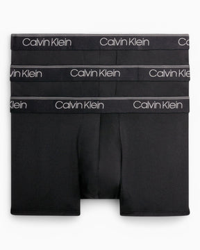 Calvin Klein Low Rise Trunk 3PK Micro Stretch Wicking - Erkek Black