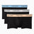 Calvin Klein Low Rise Trunk 3PK Microfiber Stretch - Erkek Black Bodies w/ Gulf Blue/Light Cas