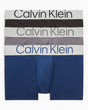 Calvin Klein Low Rise Trunk 3PK Steel Micro - Erkek Blue Shadow/Grey Sky/Black