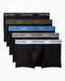Calvin Klein Low Rise Trunk 5PK Flex Microfibre Stretch - Erkek Black Bodies w Black/Poseidon Blue