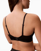 Calvin Klein Metallic Lightly Lined Icon Cotton Modal Triangle Bralette - Kadın