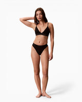 Calvin Klein Metallic Lightly Lined Icon Cotton Modal Triangle Bralette - Kadın