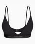 Calvin Klein Metallic Lightly Lined Icon Cotton Modal Triangle Bralette - Kadın Black