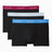 Calvin Klein Relaxed Trunks 3PK Icon Cotton Stretch - Erkek Black Bodies w/ Poseidon Blue/Plein