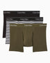 Calvin Klein Relaxed Trunks 3PK Icon Cotton Stretch - Erkek Black/Triple Stripe Black/Olive Nig