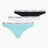 Calvin Klein Thong 3PK Icon Logo - Kadın Black/Beau Blue/White