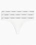 Calvin Klein Thong 3PK Modern Logo - Kadın White/White/White