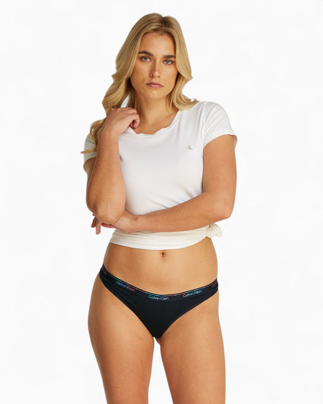 Calvin Klein Thong 5PK Icon Logo - Kadın