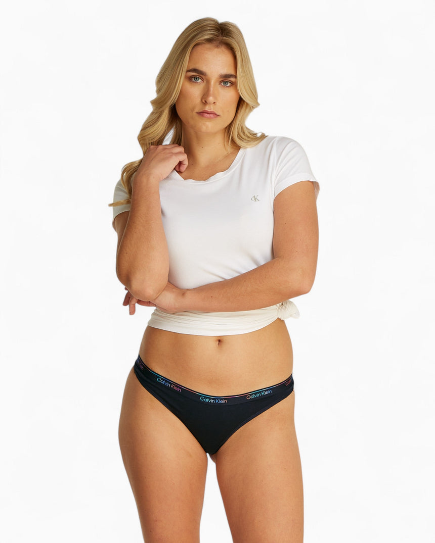 Calvin Klein Thong 5PK Icon Logo - Kadın