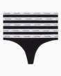 Calvin Klein Thong 5PK Modern Logo - Kadın Black/Black/Black